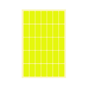 FLUORESCENT STICKER LABEL RECTANGLE 1.2X3CM 1X35 10 SHEETS 3885-005