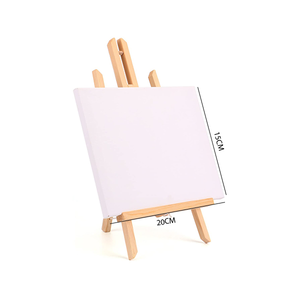 Isomars Artists Kit - Set of Wooden Easel and Canvas - Display Stand and  Display / Painting Board Combo